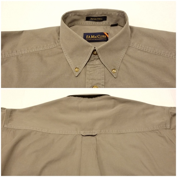 F.A. MacClure Large Grey Button Down Shiry in EUC - Picture 4 of 5